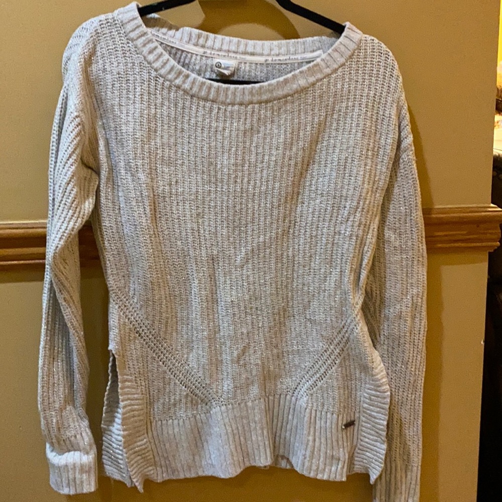 Cream Glitter Pullover Sweater
